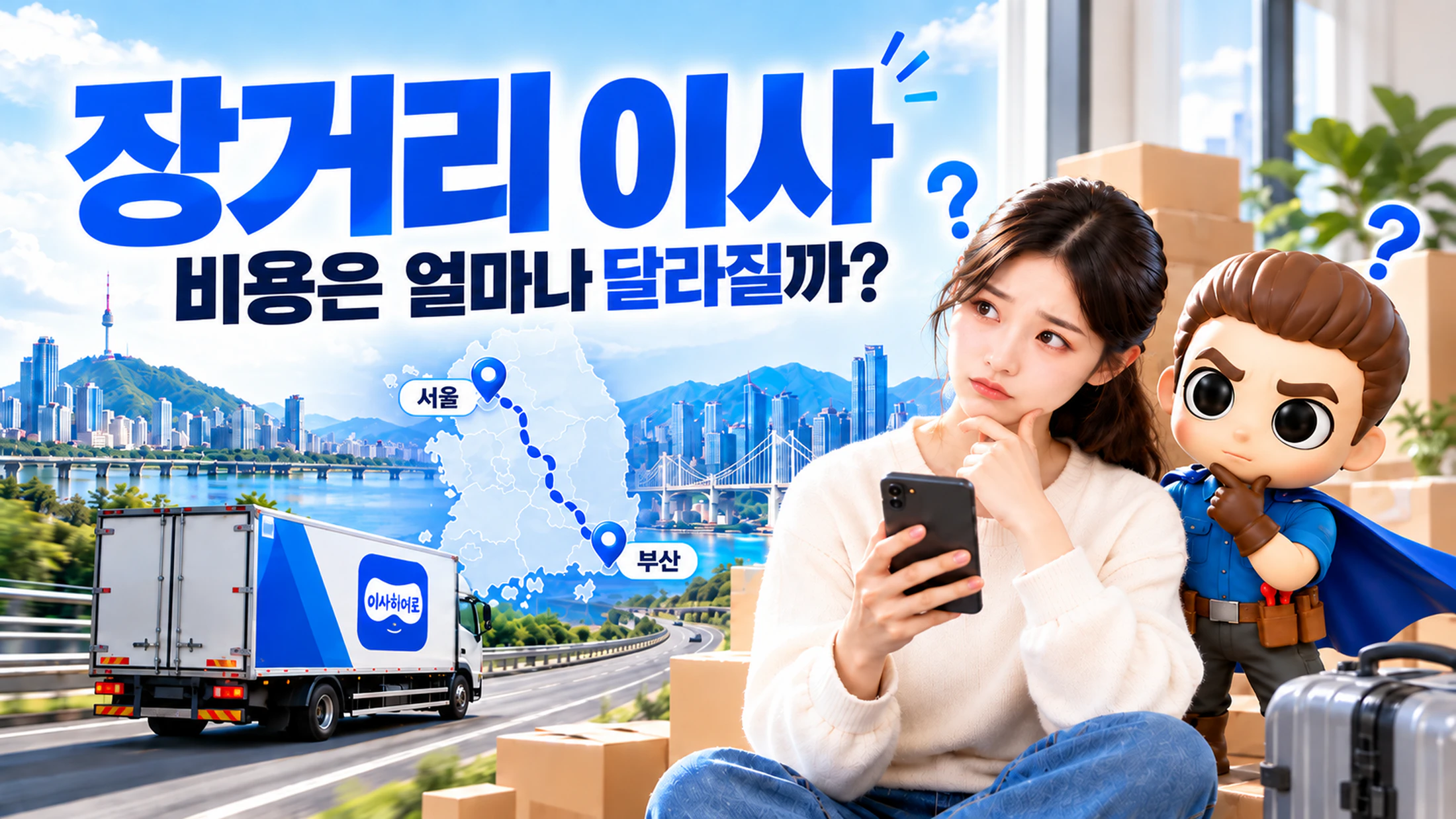 장거리 이사 비용은 얼마나 달라질까? 거리별 요금 구조와 서울→부산 비용 예시