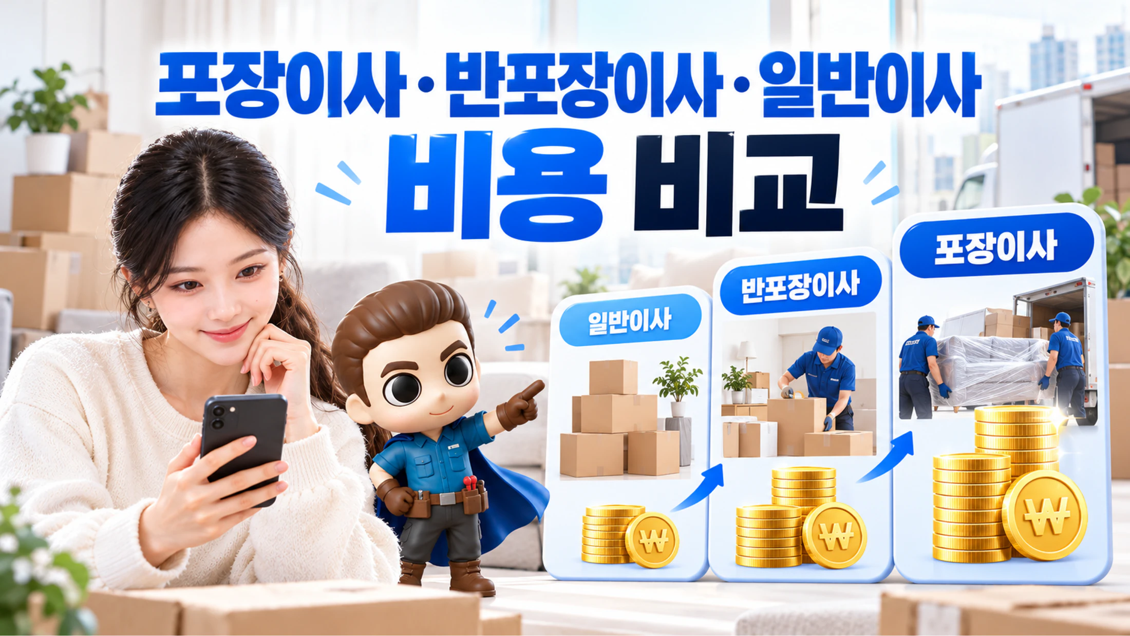 포장이사·반포장이사·일반이사 비용 비교: 1톤·2.5톤·5톤 가격표