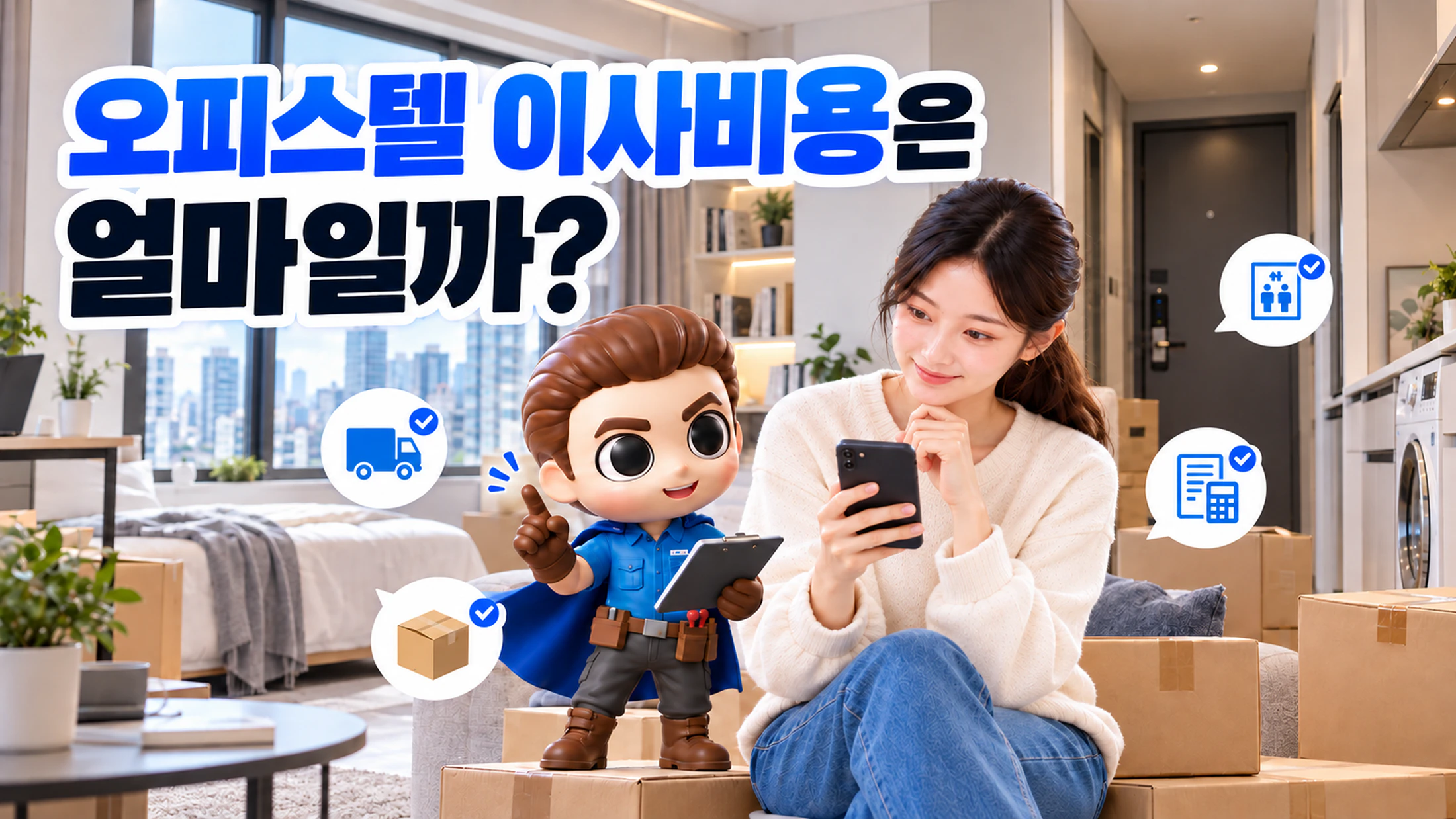 오피스텔 이사비용은 얼마일까? 이사 방식별 가격과 엘리베이터·관리사무소 체크리스트